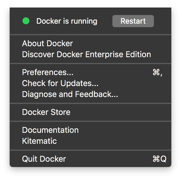 Docker is running